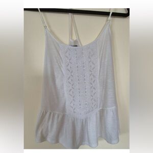 American Eagle Outfitters Ivory Embroideres-Panel Camisole
